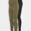 Leggings Maternity - Leggings - Black/Olive