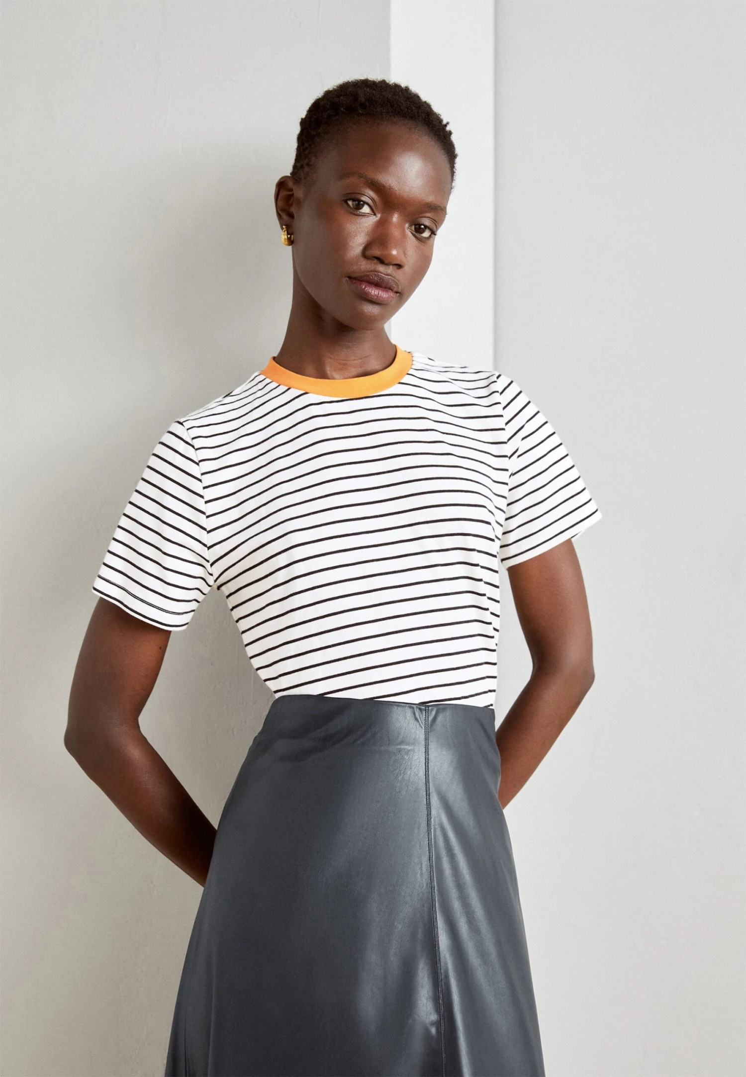 Anna Field T-Shirt Con StampaBlack/Off-White/Orange Donna T-shirt E Top AN621D19F-Q11 1 Anna Field T-Shirt Con StampaBlack/Off-White/Orange Donna T-shirt E Top AN621D19F-Q11