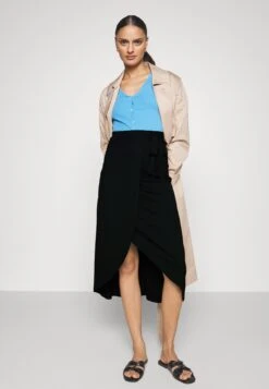 Anna Field Basic Wrap Over Midi Skirt- Gonna A Campana - Black -Moda Sconto 264acaf8c7414ababd1c8ed4dc1432a7