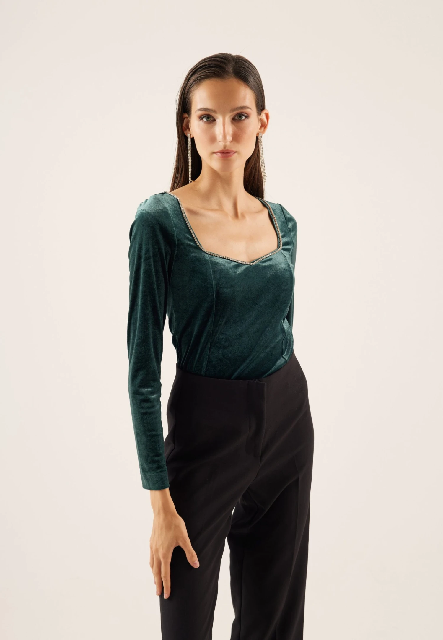 Anna Field Maglietta A Manica LungaDark Green Donna T-shirt E Top AN621D18G-M11 1 Anna Field Maglietta A Manica LungaDark Green Donna T-shirt E Top AN621D18G-M11