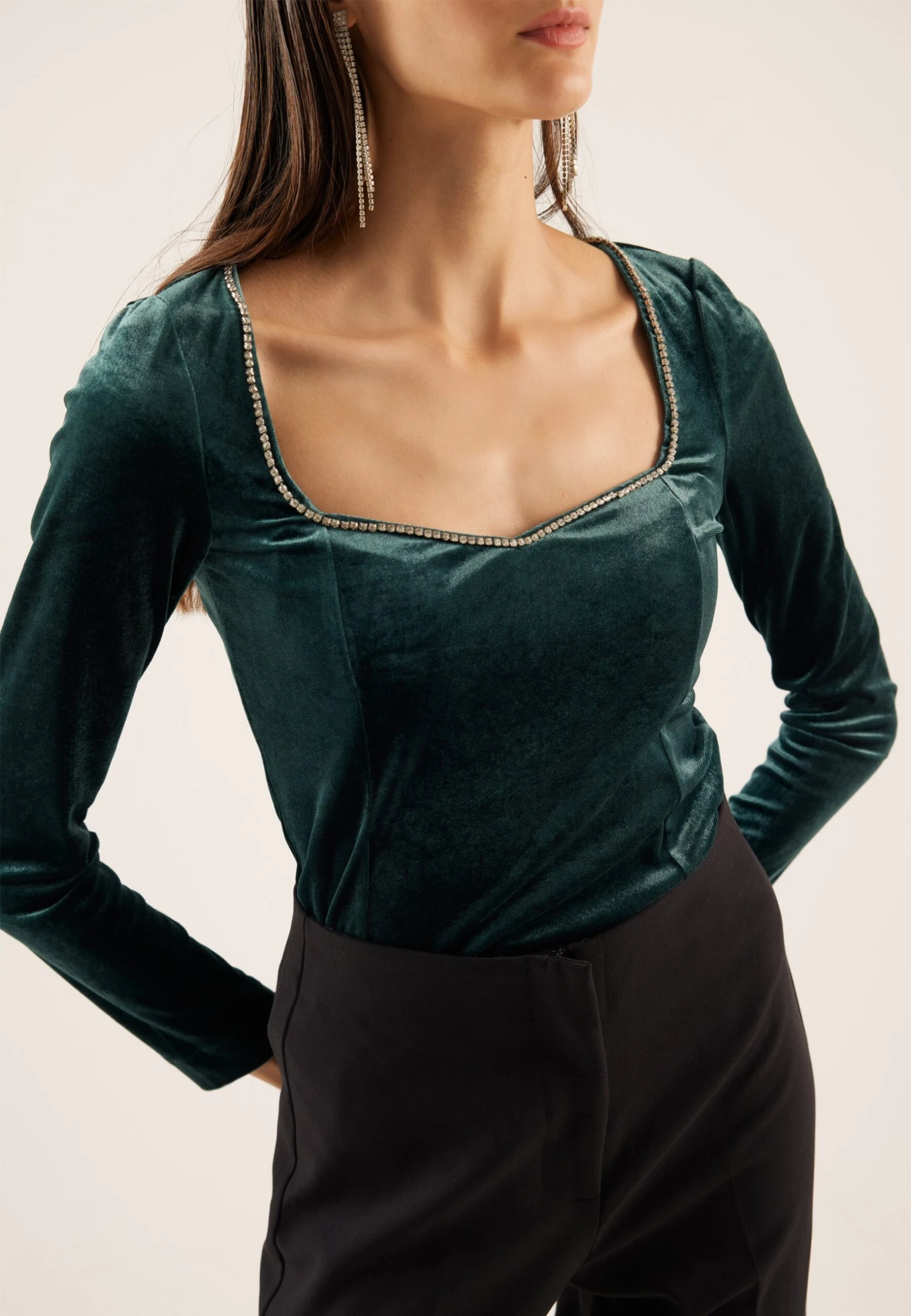 Anna Field Maglietta A Manica LungaDark Green Donna T-shirt E Top AN621D18G-M11 5 Anna Field Maglietta A Manica LungaDark Green Donna T-shirt E Top AN621D18G-M11 - immagine 5