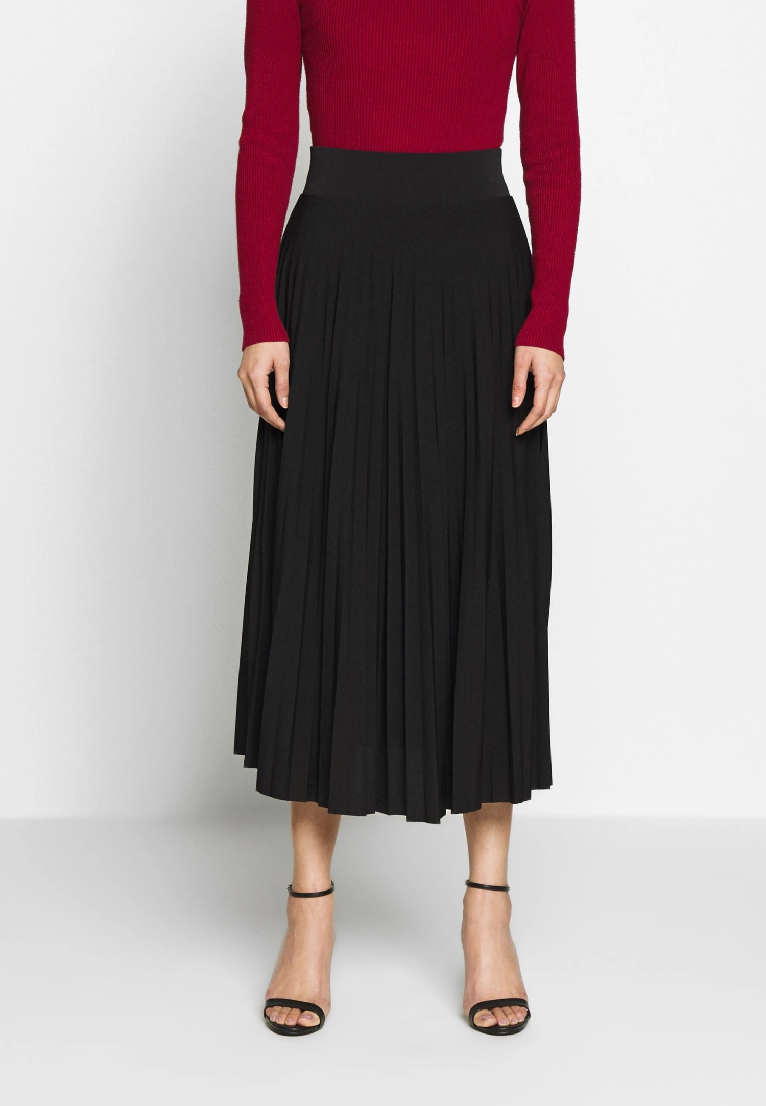 Anna Field Plisse A-Line Midi Skirt - Gonna A Campana - Black 1 Anna Field Plisse A-Line Midi Skirt - Gonna A Campana - Black
