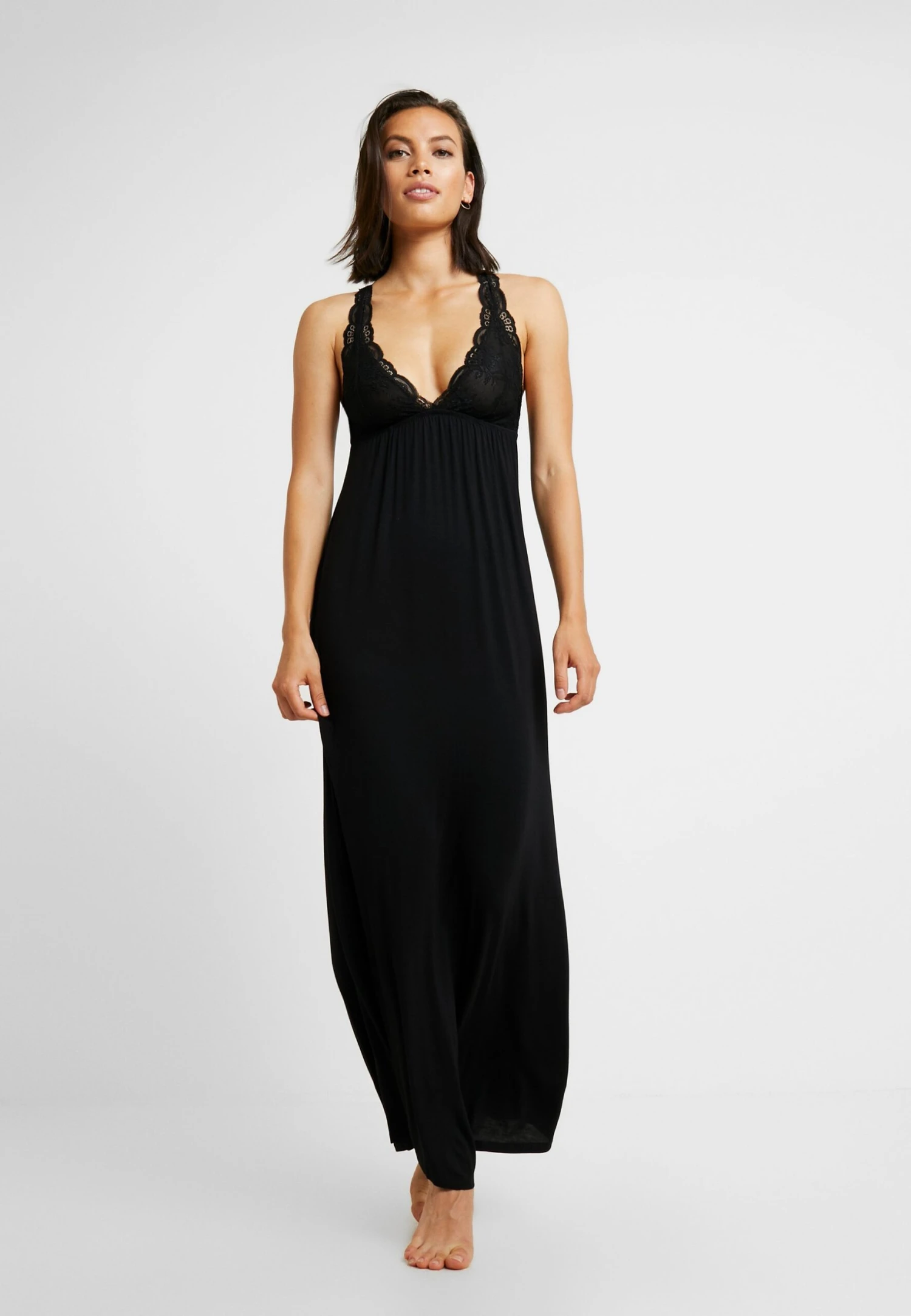 Anna Field Anna Long Viscose Dress Camicia Da NotteBlack Donna Intimo Notte E Loungewear AN681P02Q-Q11 1 Anna Field Anna Long Viscose Dress Camicia Da NotteBlack Donna Intimo Notte E Loungewear AN681P02Q-Q11