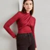 Anna Field Maglietta A Manica LungaDark Red Donna T-shirt E Top AN621D1A0-G11