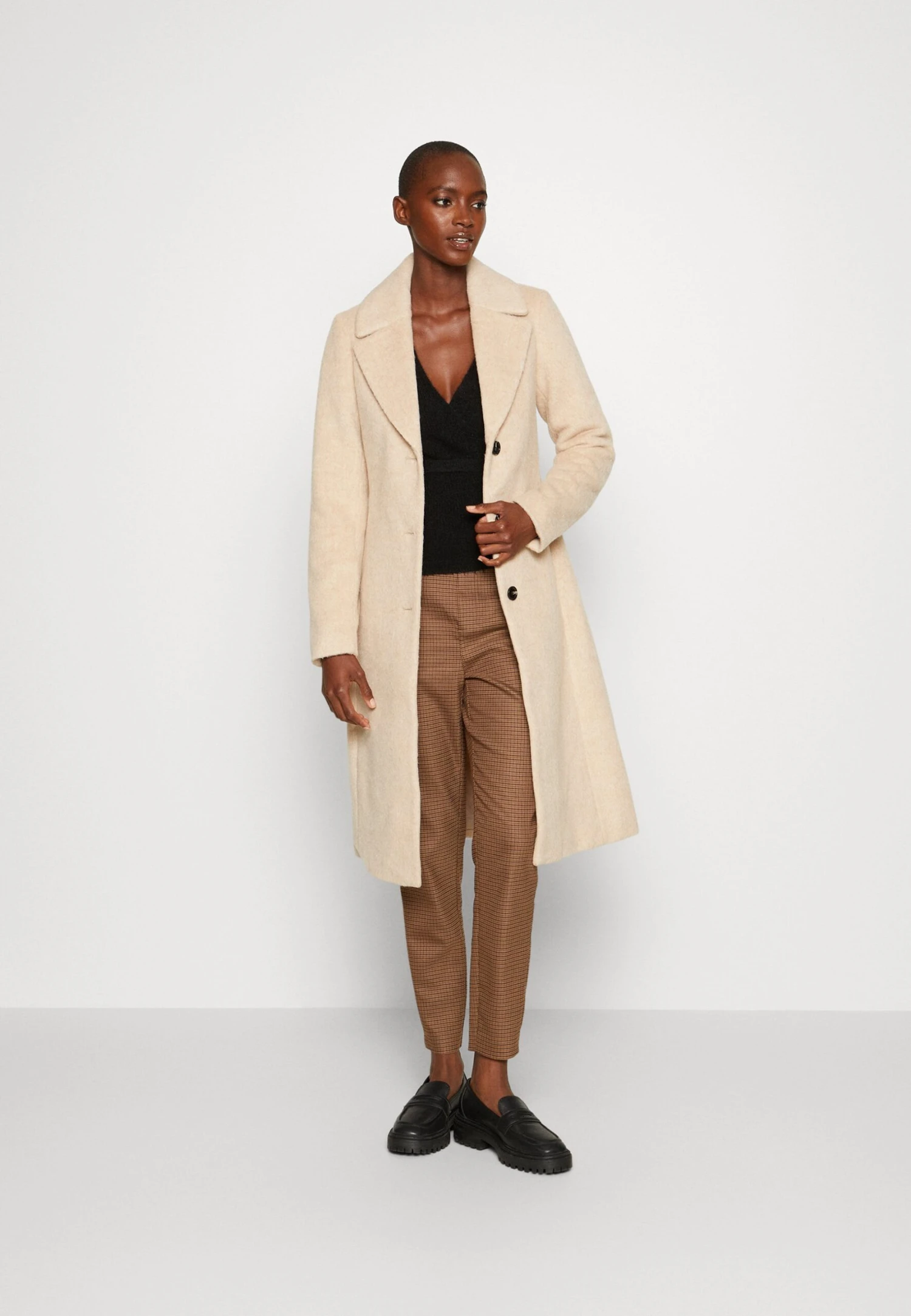 Cappotto Classico Mottled Beige Donna Cappotti ANH21U009-B11 2 Cappotto Classico Mottled Beige Donna Cappotti ANH21U009-B11 - immagine 2