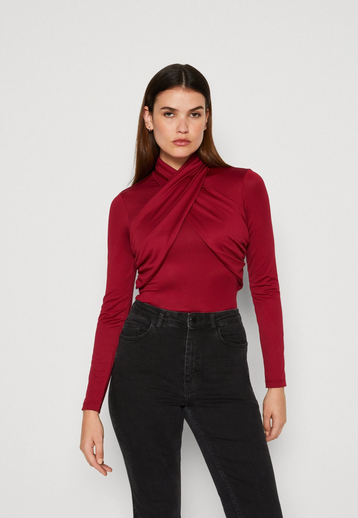 Anna Field Maglietta A Manica LungaDark Red Donna T-shirt E Top AN621D1A0-G11 3 Anna Field Maglietta A Manica LungaDark Red Donna T-shirt E Top AN621D1A0-G11 - immagine 3