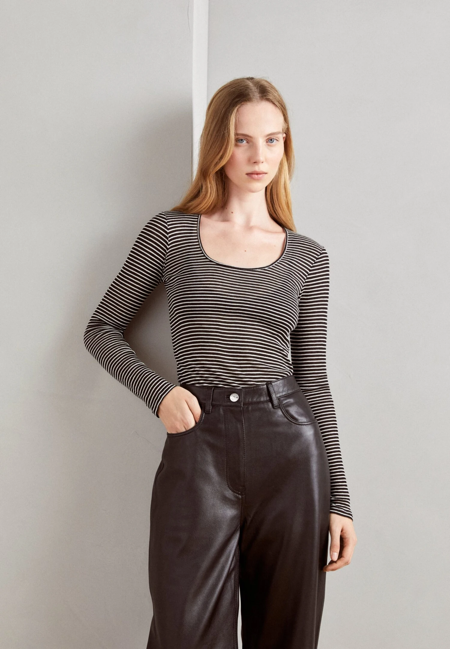 Anna Field Maglietta A Manica LungaBlack/Beige Donna T-shirt E Top AN621D197-Q11 1 Anna Field Maglietta A Manica LungaBlack/Beige Donna T-shirt E Top AN621D197-Q11